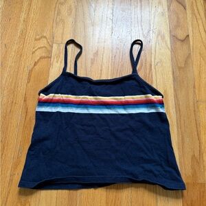 John Galt (Brandy Melville) Navy Camisole with Multicolor Stripes